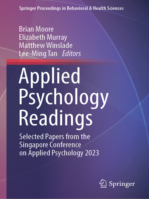 Title details for Applied Psychology Readings by Brian Moore - Available